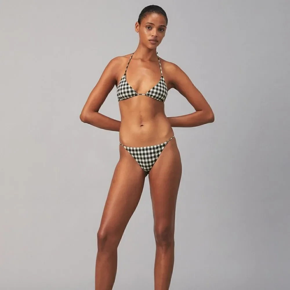Tory Burch printed string bikini top